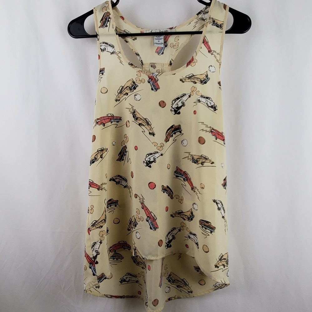 American Rag Sleeveless Sheer Racerback Top Small